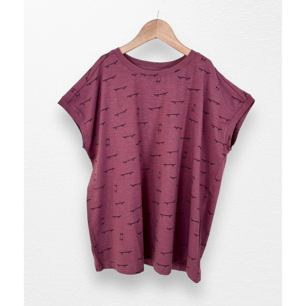 NWT Kate Quinn Boxy Crop Skateboard Tee, Size XS
